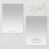 シンプルグレー白グラディエントイヤリング表示カード 名刺 (正面/裏面)