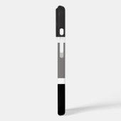 シンプルグレー白黒ストライプパーソナライズされた Case-Mate iPhoneケース (裏面 / 左)