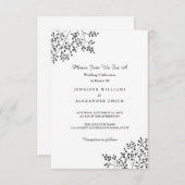 シンプルグレー自然結婚式招待状 招待状 (正面/裏面)