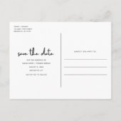 シンプルグレー2写真結婚式の日付を保存 案内ポストカード (裏面)