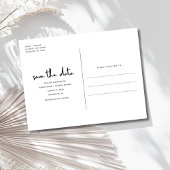 シンプルグレー2写真結婚式の日付を保存 案内ポストカード