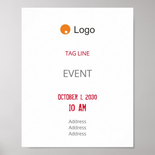 シンプルグレ企業のイ ポスター (正面)