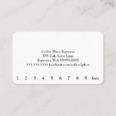 シンプルグーディワードダークロイヤリティコーヒーパンチカード ロイヤリティカード (裏面)