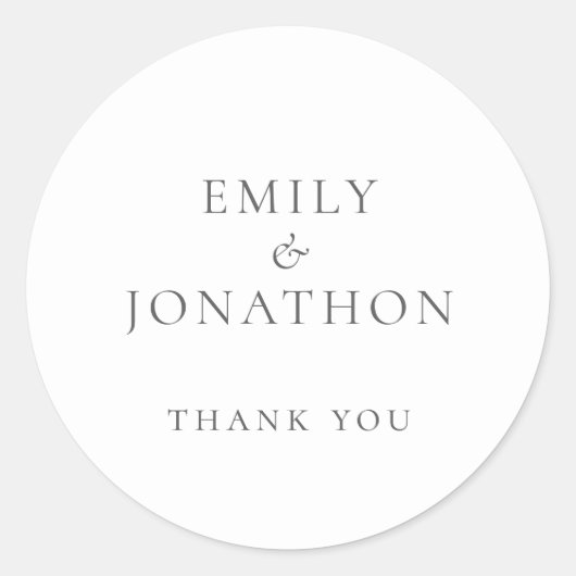 シンプルグ書レイ結婚の感謝 ラウンドシール (正面)