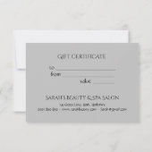 シンプルグ素朴レイ美しいカスタムギフト証明書 (裏面)