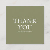 シンプルグ結婚リーンサンキューカード エンクロージャーカード (正面)