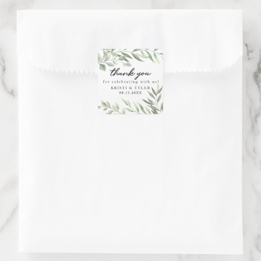 シンプルグ離れリー結婚ズのステッカー スクエアシール (バッグ)