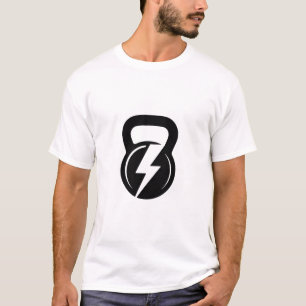 シンプルケトルベルフィットネスシンボルシャツ Tシャツ