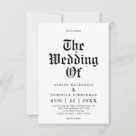 シンプルケルト書結婚跡 招待状