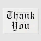 シンプルケルト書道あり結婚 ベラム紙招待状 (正面)