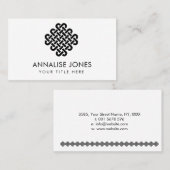 シンプルケルト結び目模様オーナメント 名刺 (正面/裏面)