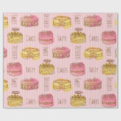 シンプルケーキパターン ラッピングペーパー (フラット)