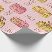 シンプルケーキパターン ラッピングペーパー (角)