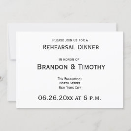 シンプルゲイ結婚のリハ招待状 招待状