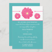 シンプルゲエレガントルベラデイジー結婚式招待状 招待状 (正面/裏面)