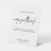 シンプルゲストブック記号 |ゲストブックに署名 台座サイン (正面)