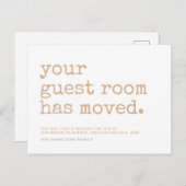 シンプルゲストルームのタイプライターが移動 案内ポストカード (正面/裏面)