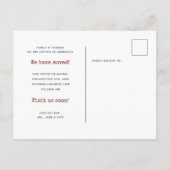 シンプルゲストルームのタイプライターが移動 案内ポストカード (裏面)