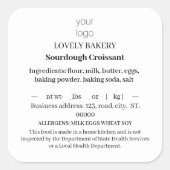 シンプルコテージ食品ラベル スクエアシール (正面)