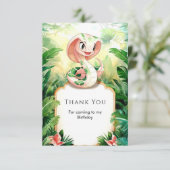 シンプルコブラスネーク誕生日 サンキューカード (スタンド正面)