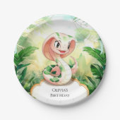 シンプルコブラスネーク誕生日 ペーパープレート (正面)