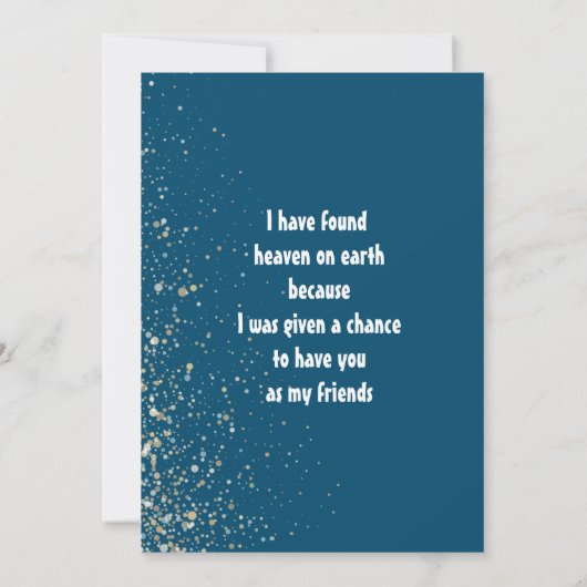 シンプルコラージュの友だち写真ホリデーカード サンキューカード (裏面)