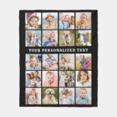 シンプルコラージュカスタマイズキュイ20写真 フリースブランケット (正面)