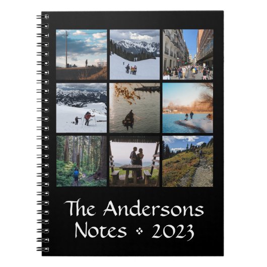 シンプルコラージュカスタムスパイラルノート ノートブック (正面)