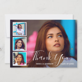 シンプルコラージュモダン卒業 サンキューカード