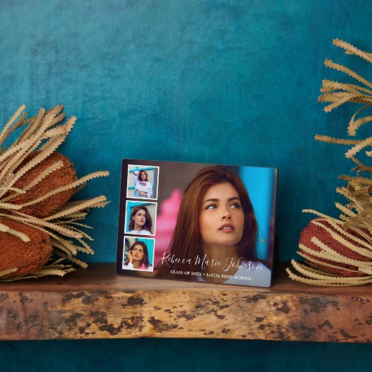 シンプルコラージュモダン卒業 フォトプラーク (側面)