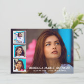 シンプルコラージュモダン卒業 案内状 (スタンド正面)