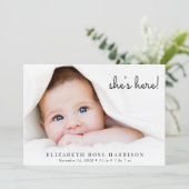 シンプルコラージュ誕生 案内状 (スタンド正面)