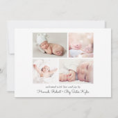 シンプルコラージュ誕生 案内状 (裏面)