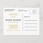 シンプルコラージュ |卒業パーティー招待状 インビテーションポストカード (裏面)