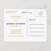 シンプルコラージュ |卒業パーティー招待状 インビテーションポストカード (裏面)