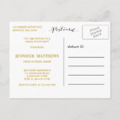 シンプルコラージュ |卒業パーティー招待状 インビテーションポストカード (裏面)