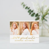 シンプルコラージュ |卒業パーティー招待状 インビテーションポストカード (スタンド正面)
