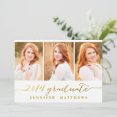 シンプルコラージュ |卒業パーティー招待状 招待状 (スタンド正面)