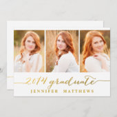 シンプルコラージュ |卒業パーティー招待状 招待状 (正面/裏面)