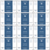 シンプルコンテナブルー白黒製品ラベル シール (正面)