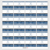 シンプルコンテナブルー白黒製品ラベル シール (シート)