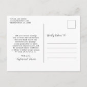 シンプルコンテンポラリーモダン結婚の感謝 ポストカード (裏面)