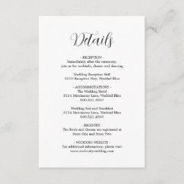 シンプルコンテンポラリー白黒モダン結婚ズ エンクロージャーカード