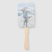 シンプルコンテンポラリー結婚式 プログラムモダン ハンドファン (正面)