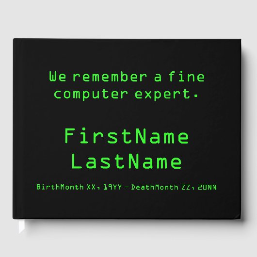 シンプルコンピュータ専門家記念ゲストブック ゲストブック (正面)