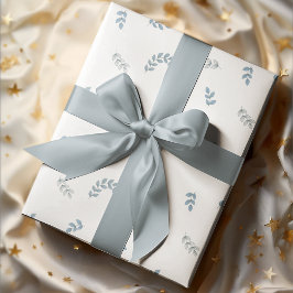 シンプルコージー葉ボホ白背景 ラッピングペーパー