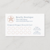 シンプルコースタルビーチハイブティックビジネス ロイヤリティカード (裏面)