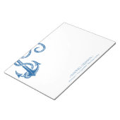 シンプルコースタルブルーいかり ノートパッド (アングル)