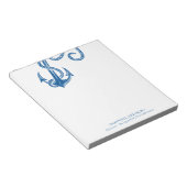 シンプルコースタルブルーいかり ノートパッド (アングル)