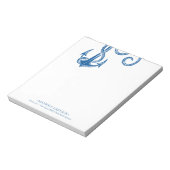 シンプルコースタルブルーいかり ノートパッド (回転)